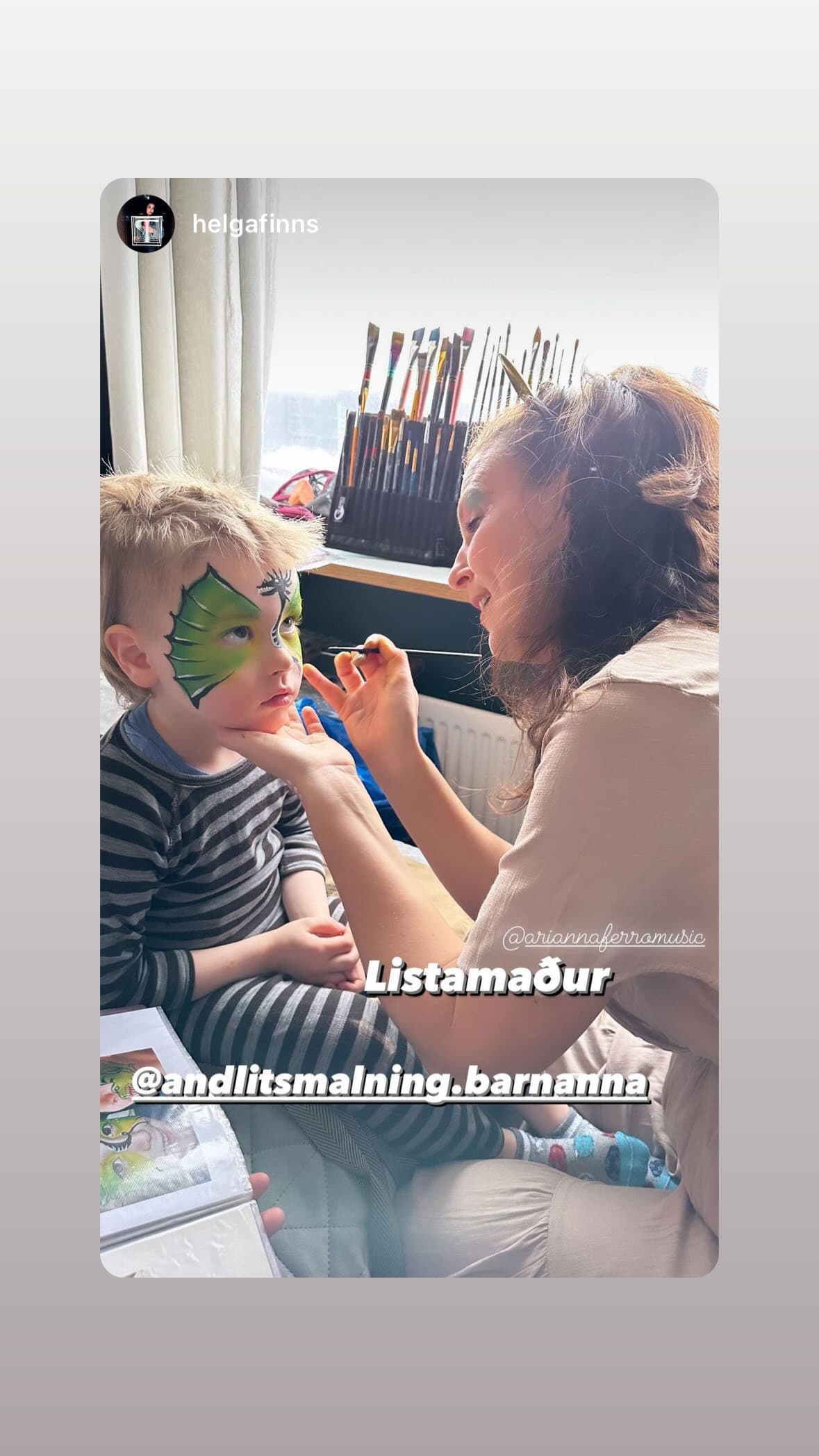 Mynd úr myndasafni Andlitsmálning barnanna